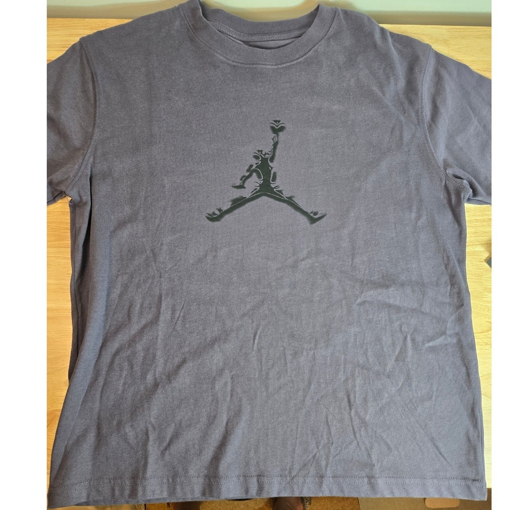 Jordan Dri-FIT Purple Graphic T-Shirt Loose Fit Organic Cotton Womens Small